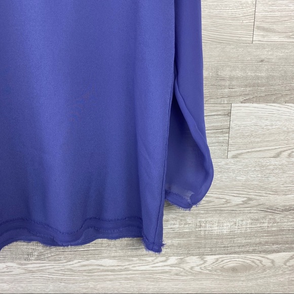 Soft surrounding Lavender Boat Neck Blouse - Picture 3 of 6